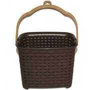 Trade Shop - Cestino Portamollette Cesto Porta Mollette Effetto Rattan In Plastica Colorato -