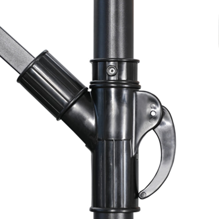 Ombrellone da Giardino Palo Laterale Copertura in Poliestere Cappuccino 3x3 Metri