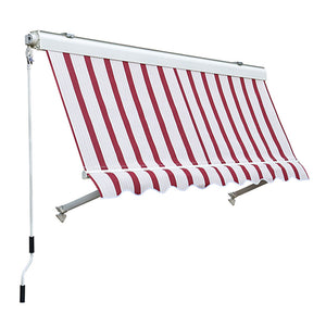 Tenda da Sole per Balcone a Caduta Cassonata Sangiorgio Formato: 4 x 3 m, Colore: Rigato Bordeaux/Crema