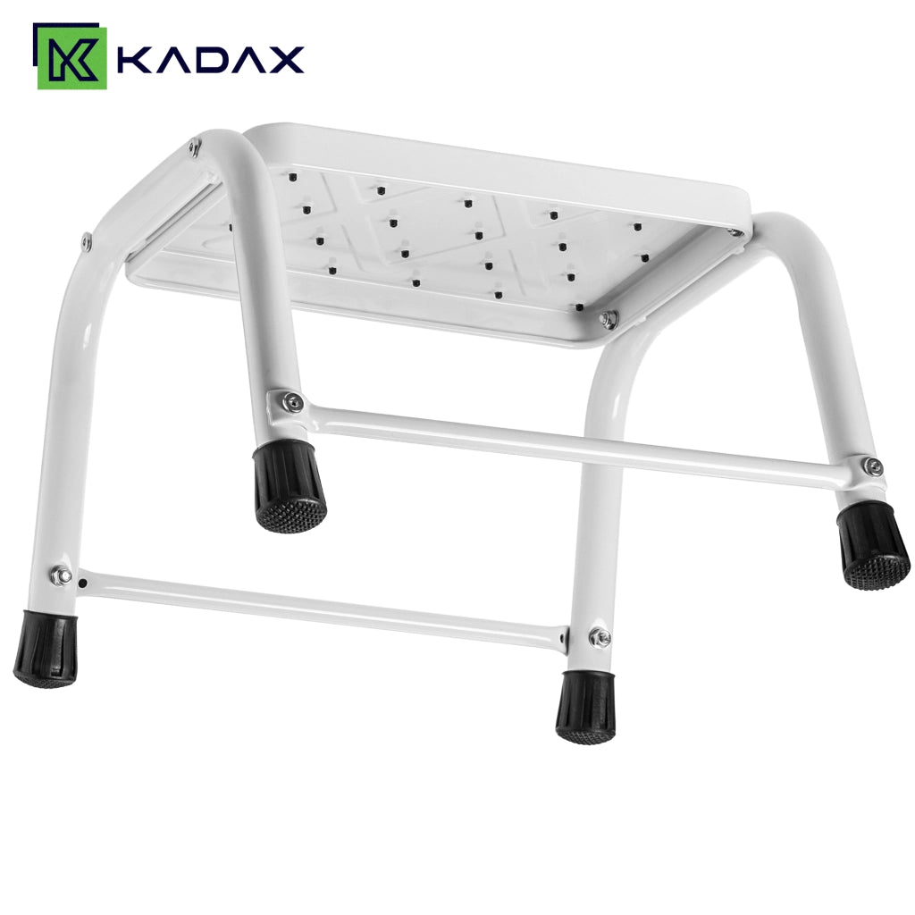 Scala a pioli KADAX, scala domestica in acciaio, piattaforma antiscivolo, portata massima 150 kg