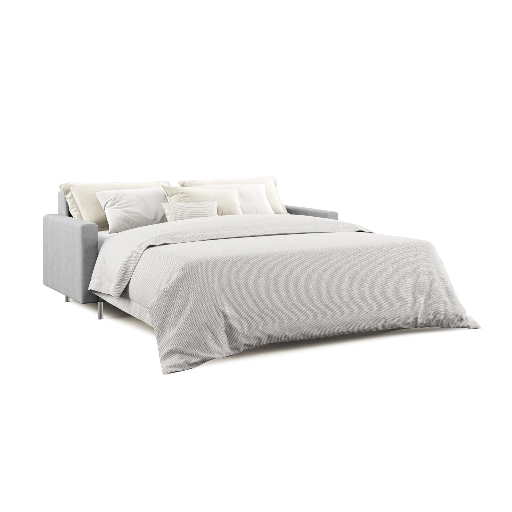 Megan Divano letto matrimoniale in microfibra smacchiabile T11 188 cm (mat. 140x197) grigio