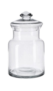 Scatola Potiche Barattolo da Cucina in Vetro con Coperchio 18 x 33 cm