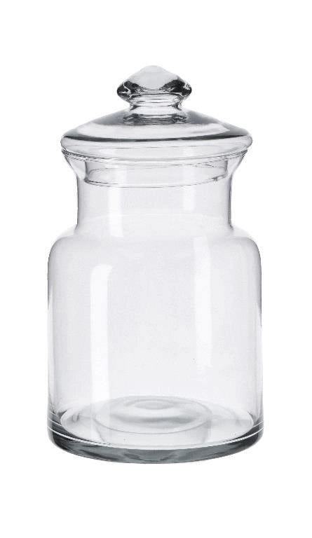 Scatola Potiche Barattolo da Cucina in Vetro con Coperchio 18 x 33 cm