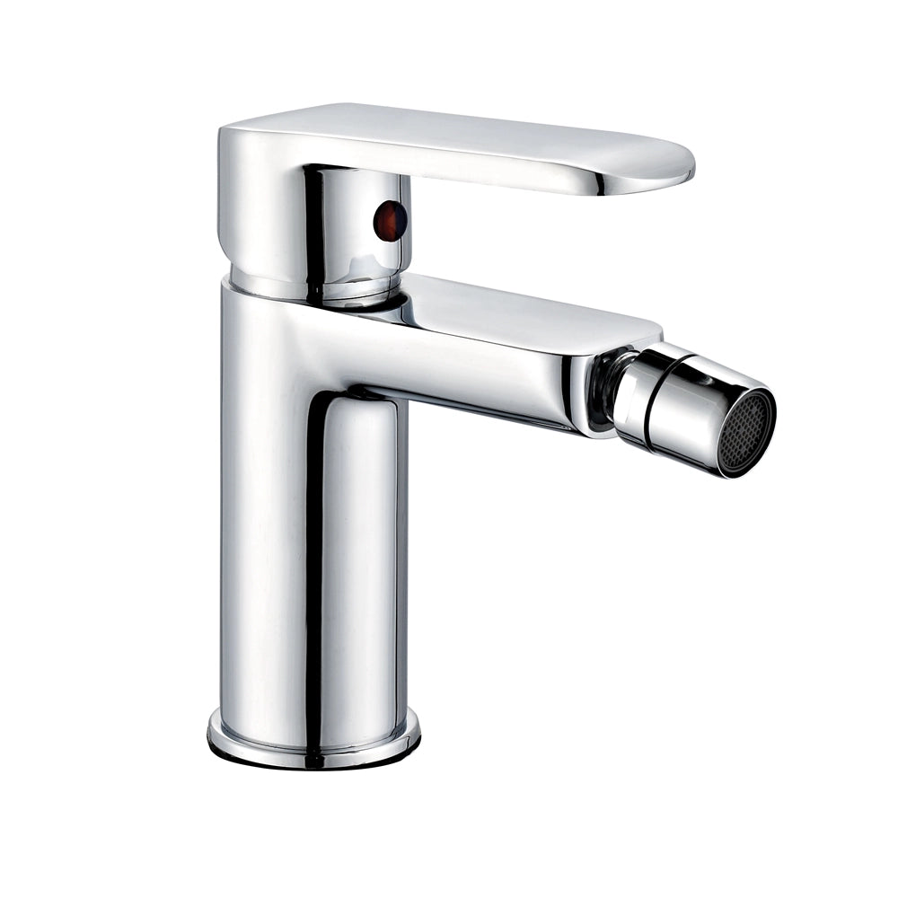 Coppia di miscelatore rubinetto bidet e miscelatore lavabo linea america cromata