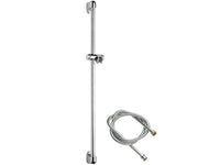 Saliscendi lungo cromato con asta tonda