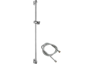 Saliscendi lungo cromato con asta tonda