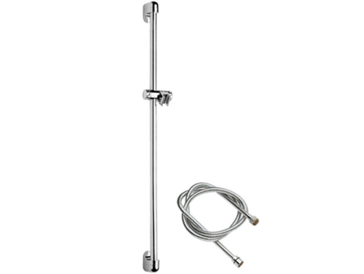 Saliscendi lungo cromato con asta tonda