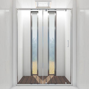 Porta Parete Doccia 110 cm 1 Anta Scorrevole in Cristallo Trasparente 6mm H195 Bonussi Giuly