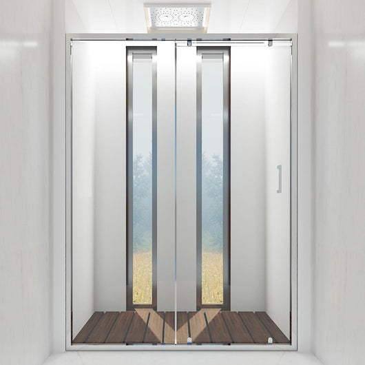 Porta Parete Doccia 110 cm 1 Anta Scorrevole in Cristallo Trasparente 6mm H195 Bonussi Giuly