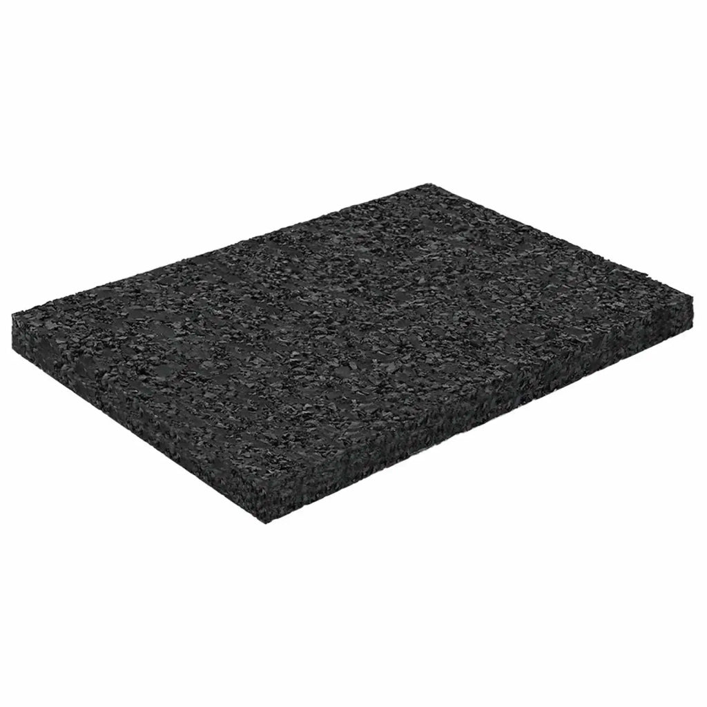 Pad per patio in granuli di gomma Nero 6 x 9 x 0,6 cm Gomma