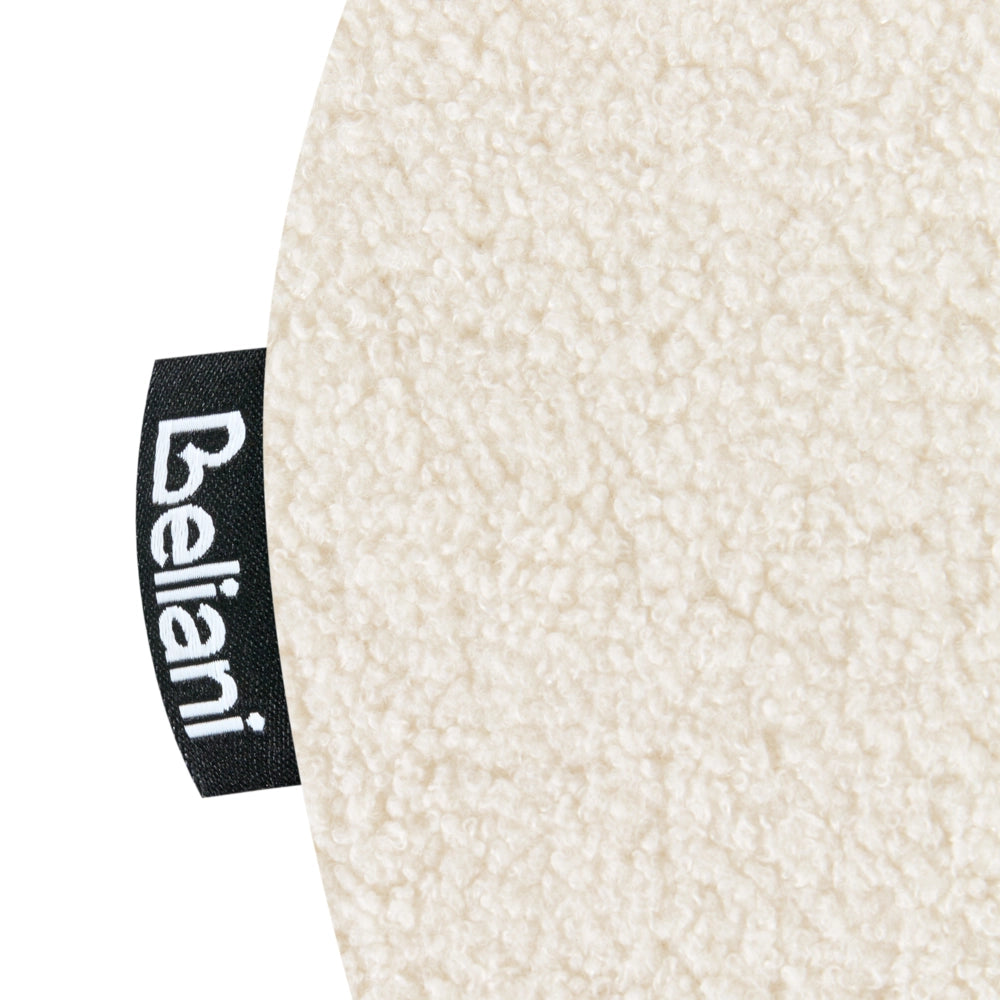 Set di 2 sedie da bar Rivestimento in poliestere boucle bianco Gambe in metallo nero Sgabelli senza braccioli Schienale a rotolo Cucina moderna sala da pranzo