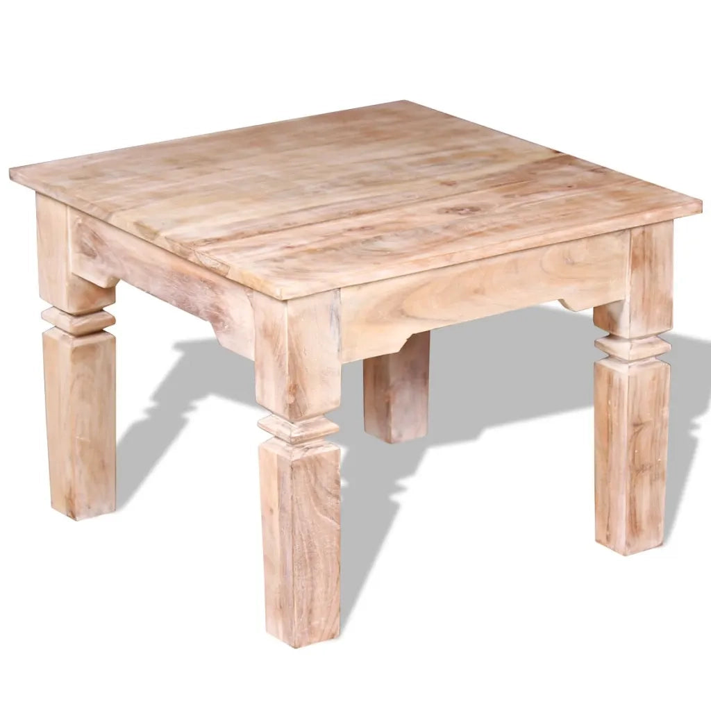 Tavolino da CaffÃ¨ in Legno Massello di Acacia 60x60x45 cm cod mxl 64613