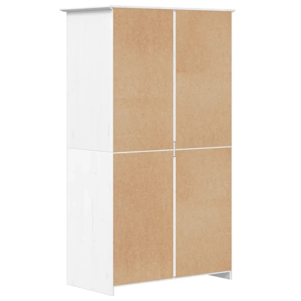 Armadio BODO 99x53,5x173 cm in Legno Massello di Pino Bianco 355059