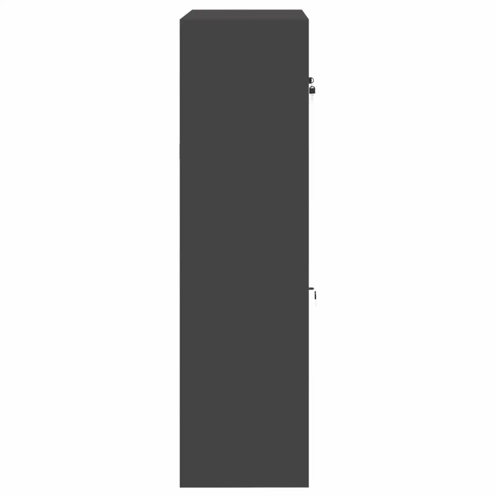 Armadio 2 pz Nero 90 x 40 x 145 cm Acciaio Bloccabile 3438645