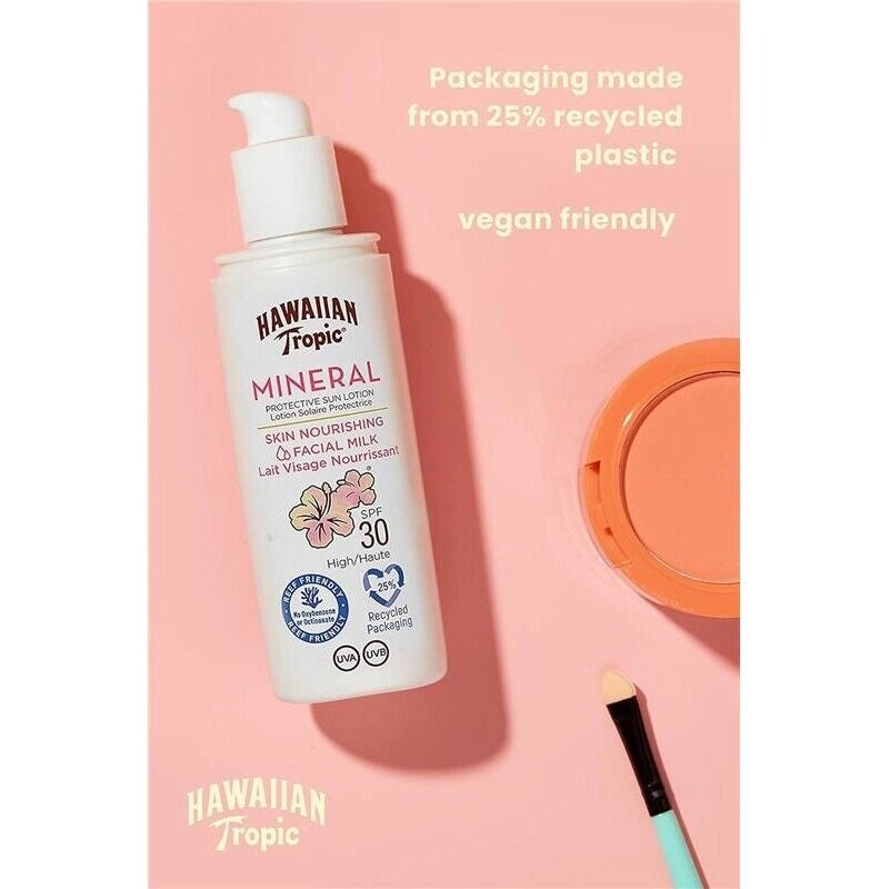 HAWAIIAN TROPIC MINERAL SUN MILK FACE LOZIONE SOLARE VISO CON 100% FILTRI PROTETTIVI MINERALI 50 ML