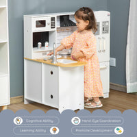 Cucina Giocattolo per Bambini 82x65x87 cm in Legno Bianco