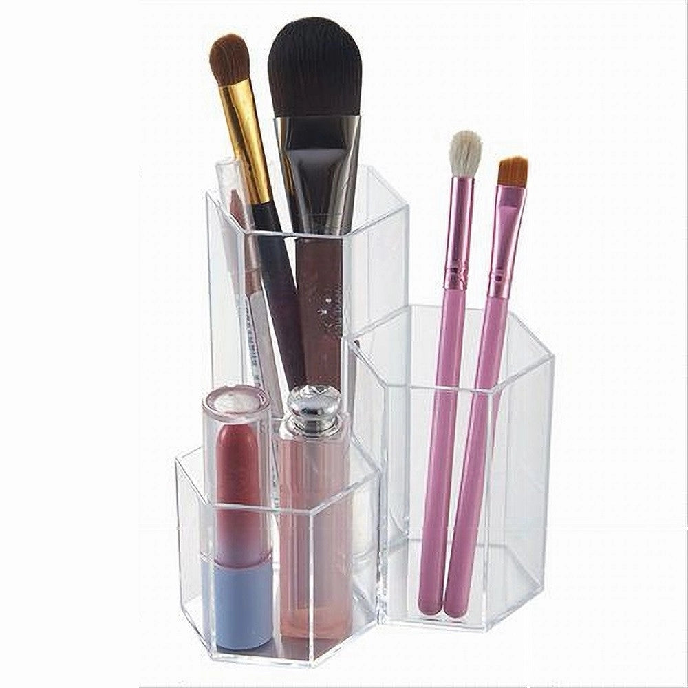 Trade Shop - Organizer Trasparente Crilex Per Gioielli Trucchi Cosmetici Makeup 12x11cm 59062 -