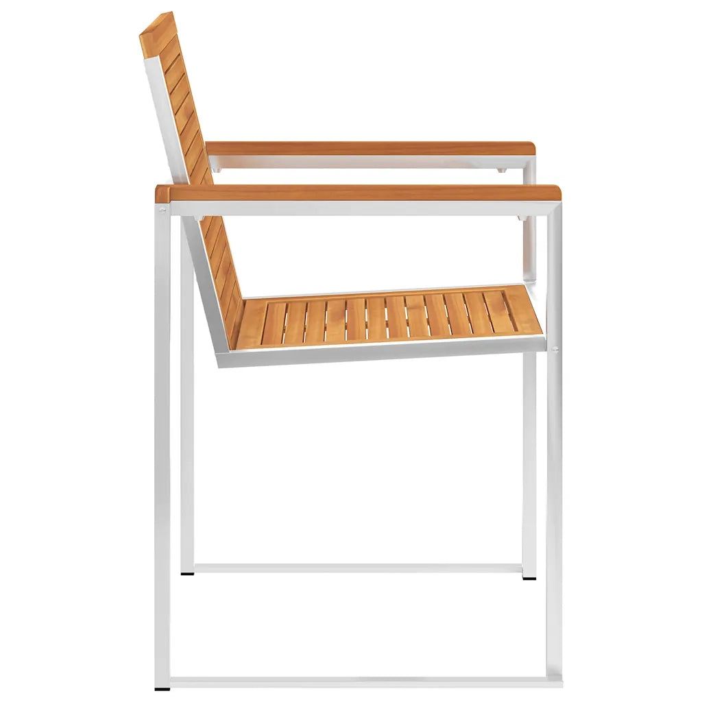 Sedie da Giardino con Cuscini 4 pz in Legno Massello di Acacia cod mxl 76274