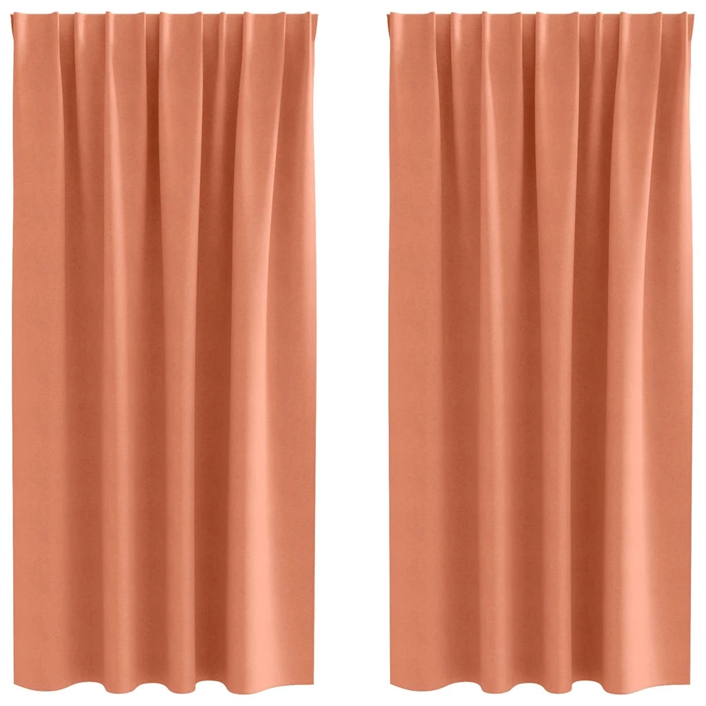 Tende Blackout con Anelli 2 pcs Terracotta 175 x 140 cm 4107524