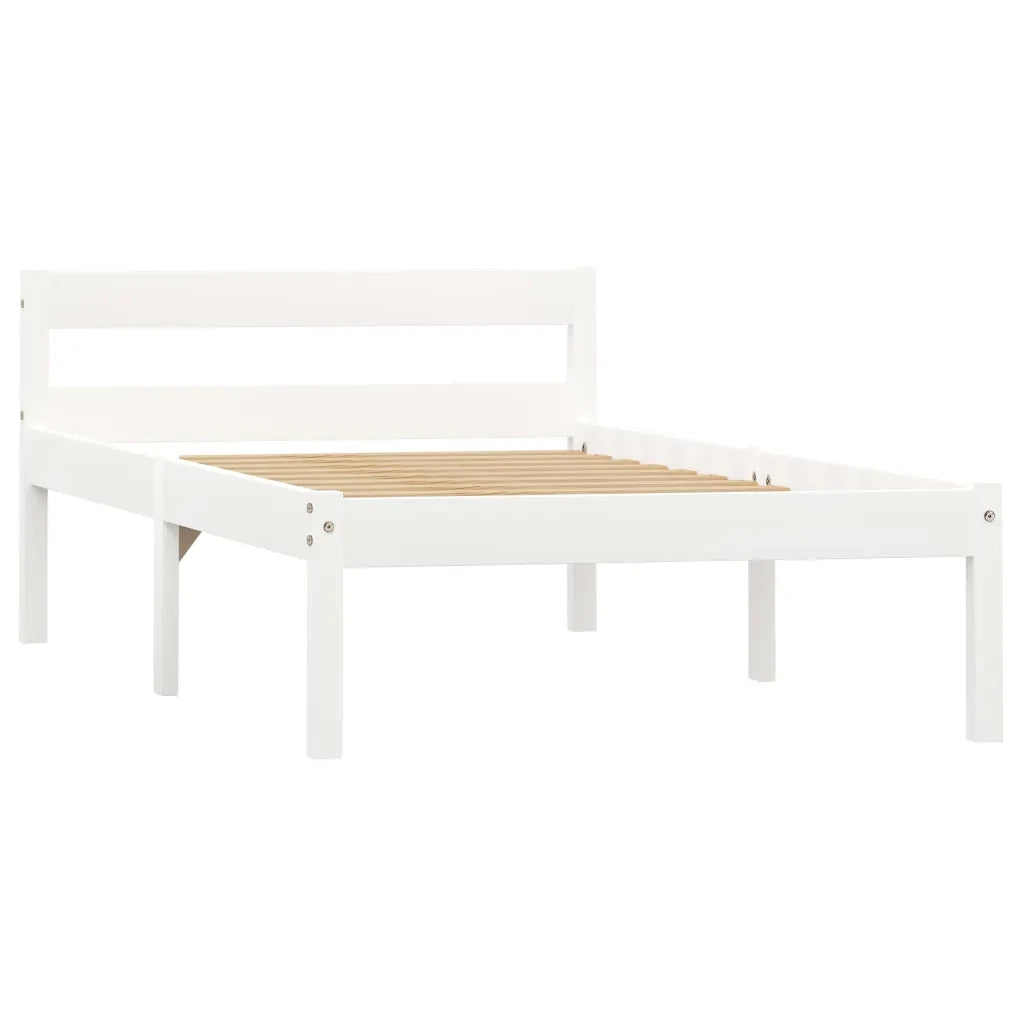 Dormeuse Estraibile senza Materasso Bianca Legno Pino 90x200 cm 283184