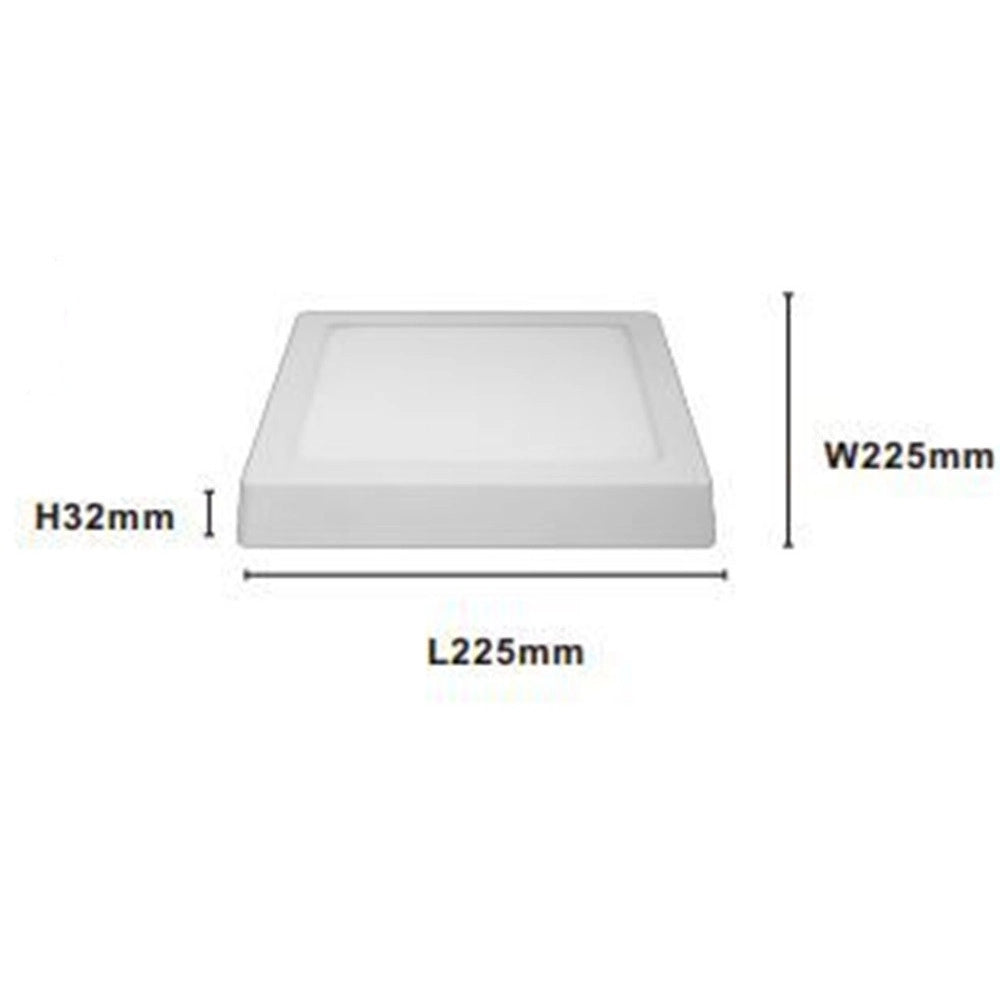 Trade Shop - Plafoniera Led Da Soffitto 18w Luce 3000k-6500k Parete Quadrato Con Interruttore 00182 -