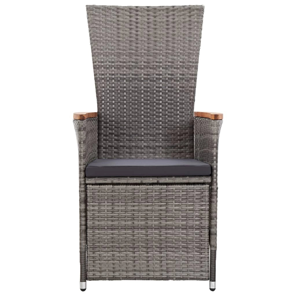Set da pranzo da giardino per esterni 7 pezzi con cuscini grigio 02_0014172