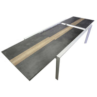 Tavolo Allungabile da Giardino 200/300,5x104xh76 cm in Alluminio Riverside Bianco