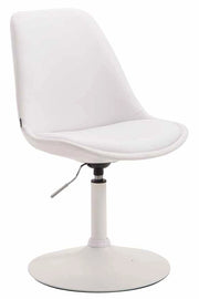 Sedia da pranzo MAVERICK in similpelle bianco,bianco