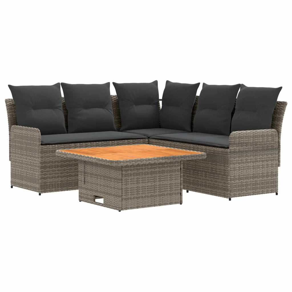 Set di Mobili 4 pz Grigio e Grigio Scuro Rattan in PE 3422176