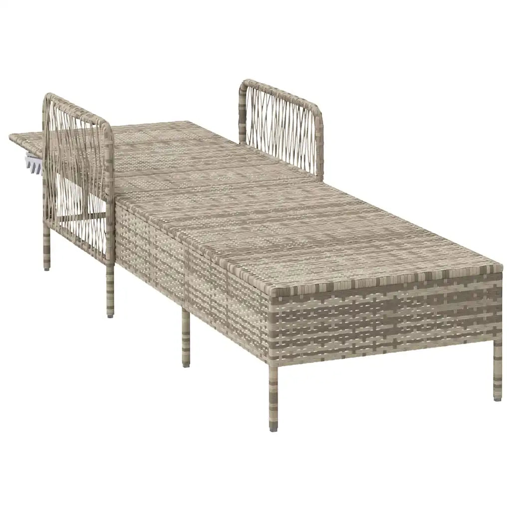 Lettino da sole Grigio chiaro e grigio scuro 200 x 55 x 92 cm 365430