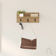 vidaXL Appendiabiti a muro rovere artigianale 40 x 10.5 x 18 cm