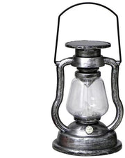 Lanterna LED ricaricabile per esterno, torcia da giardino, lampada da fiore, illuminazione interiore (argentata)