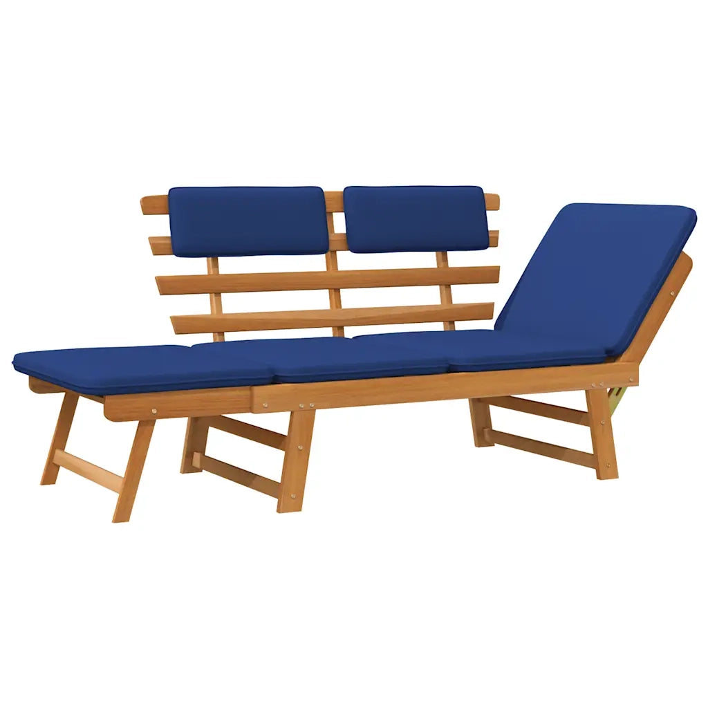 Panca da Giardino Cuscini 2-in-1 190 cm Legno Massello d'Acacia 312120
