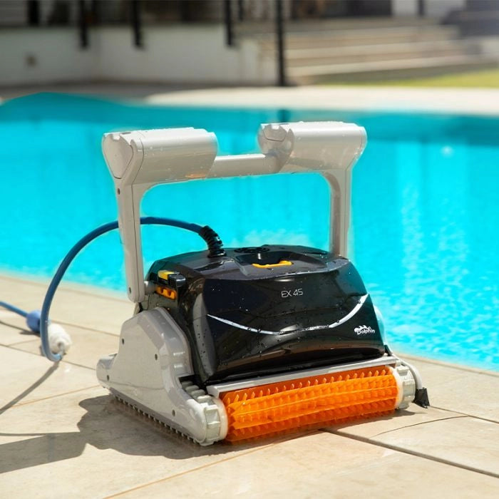 Robot Piscina Dolphin Ex 45 Premium Con Spazzole Pvc, Carrello E Copertura Protettiva