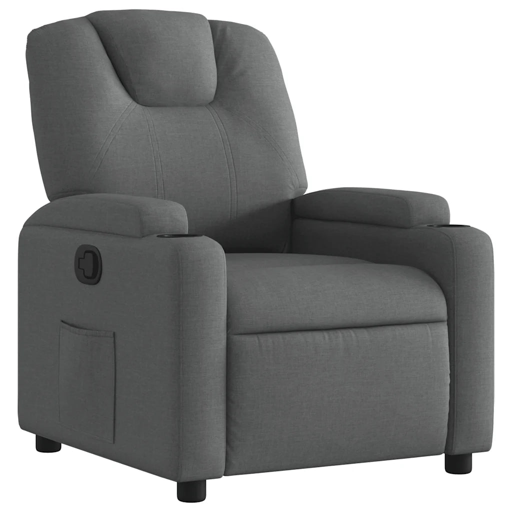 Divano Sedia-Poltrona reclinabile in tessuto grigio scuro 656862