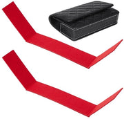 2 x Formatori per fondi tasca WOC, Protezione e supporto per tasca, catena, borsa a mano, borsa a spalla, borsa da viaggio cosmetico, dimensioni 35,8 x 4 cm, rosso