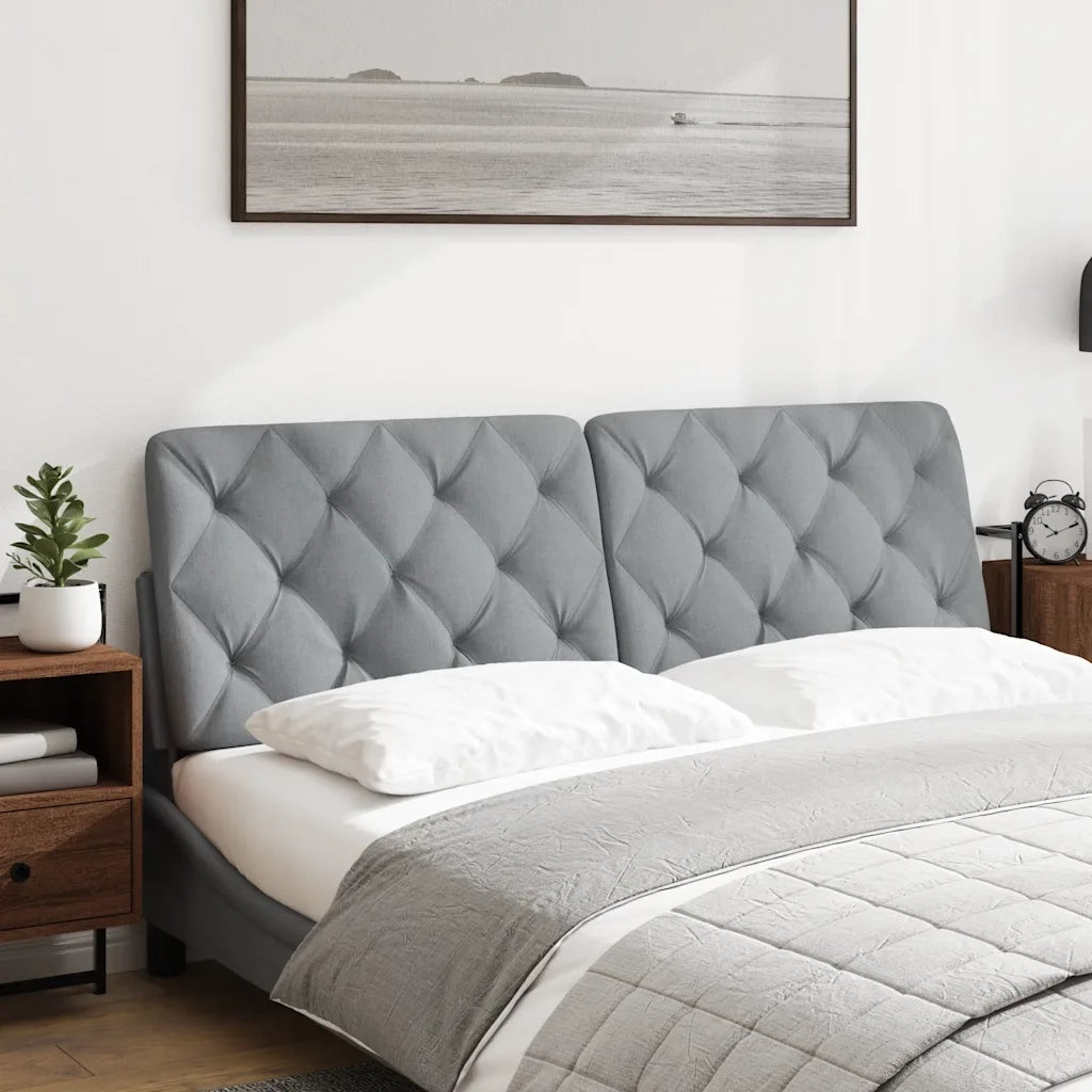 Cuscino Testiera Grigio Chiaro 160 cm in Tessuto CFW9611417