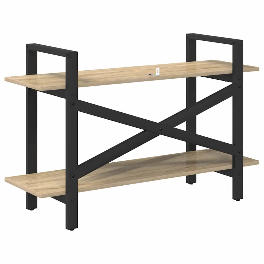 Libreria-Scaffale per Libri-Mobile di Stoccaggio Rovere Sonoma 100 x 33,5 x 64 cm Legno multistrato