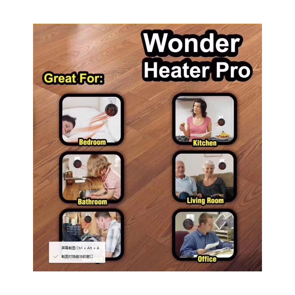 Trade Shop - Stufa Elettrica Portatile 900w Wonder Heater Portatile Regolabile Da 15° A 32°c -