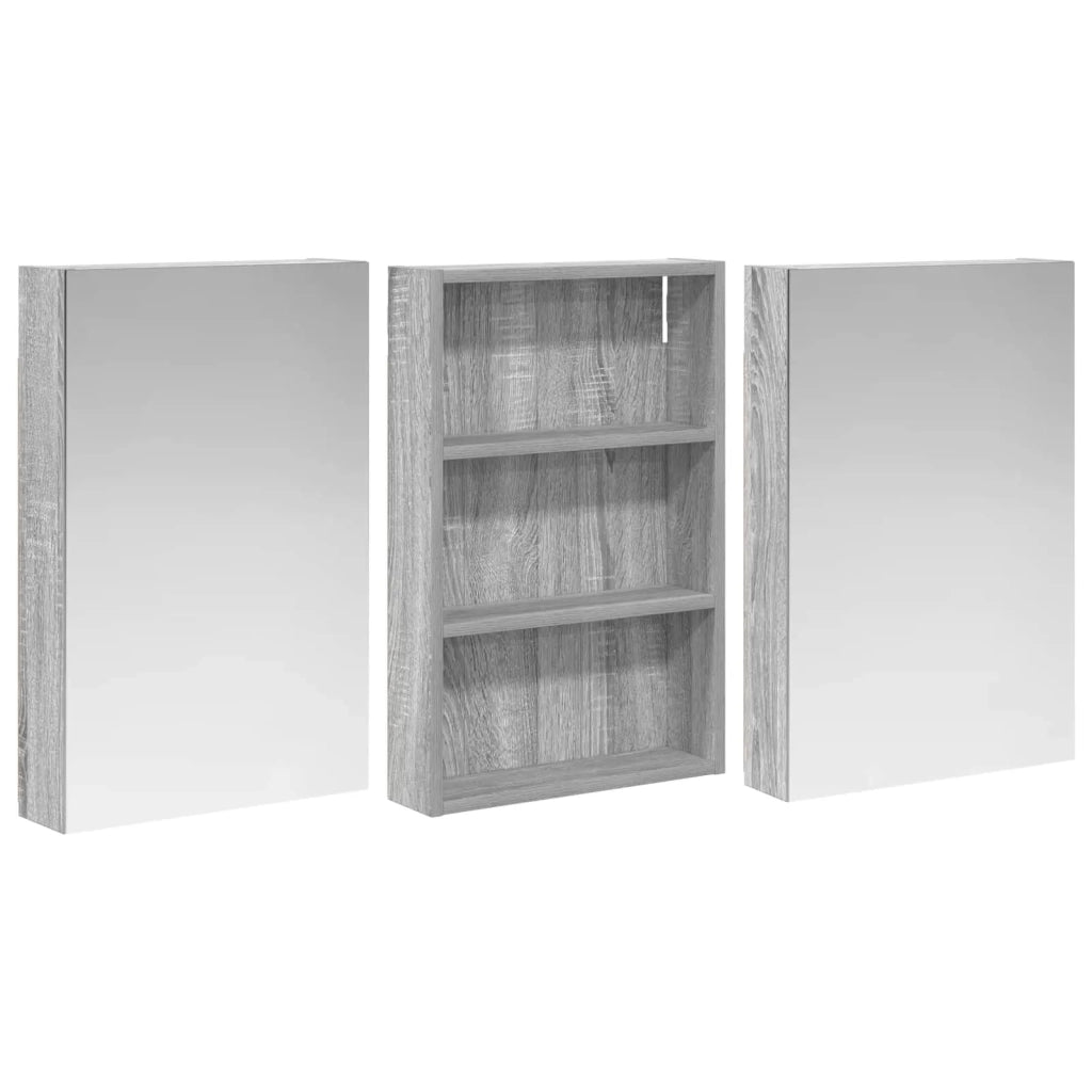 Set di Armadi da Bagno con porta 3 pcs 120 x 10,5 x 60,5 cm 3403733