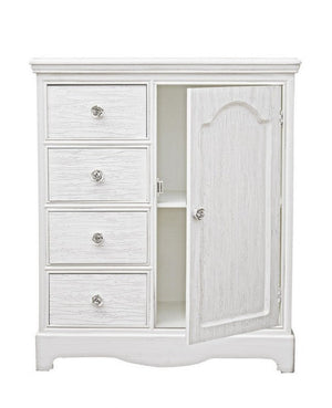 Credenza Blanc 1 Anta 4 Cassetti in Legno
