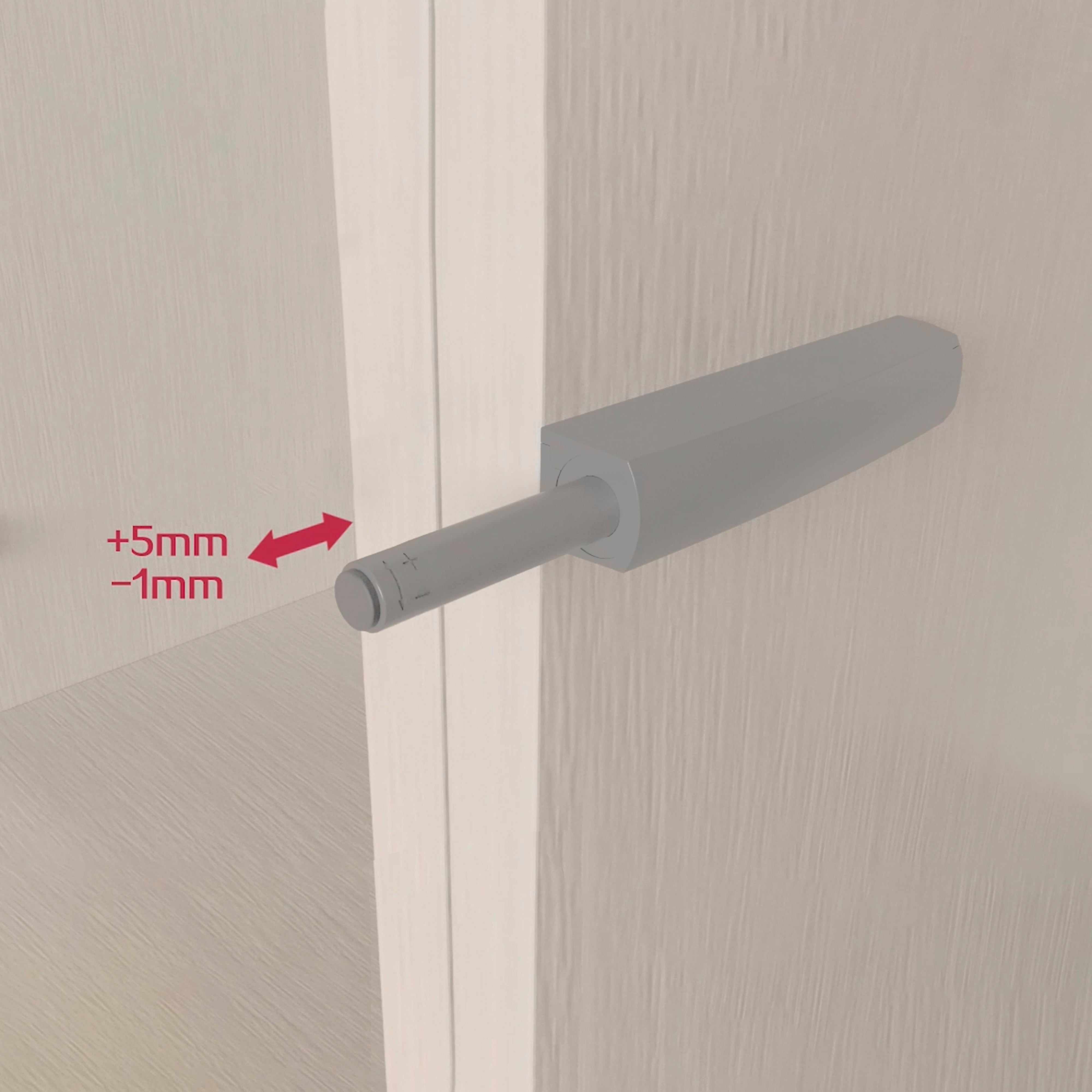 Set 10 Chiudiporta Regolazione 80 mm Ammortizzata in Tecnoplastica Emuca