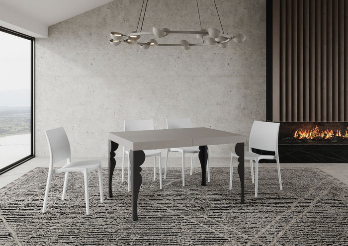 Tavolo Allungabile 120/380x90 cm Paxon Premium Cashmere Gambe Antracite