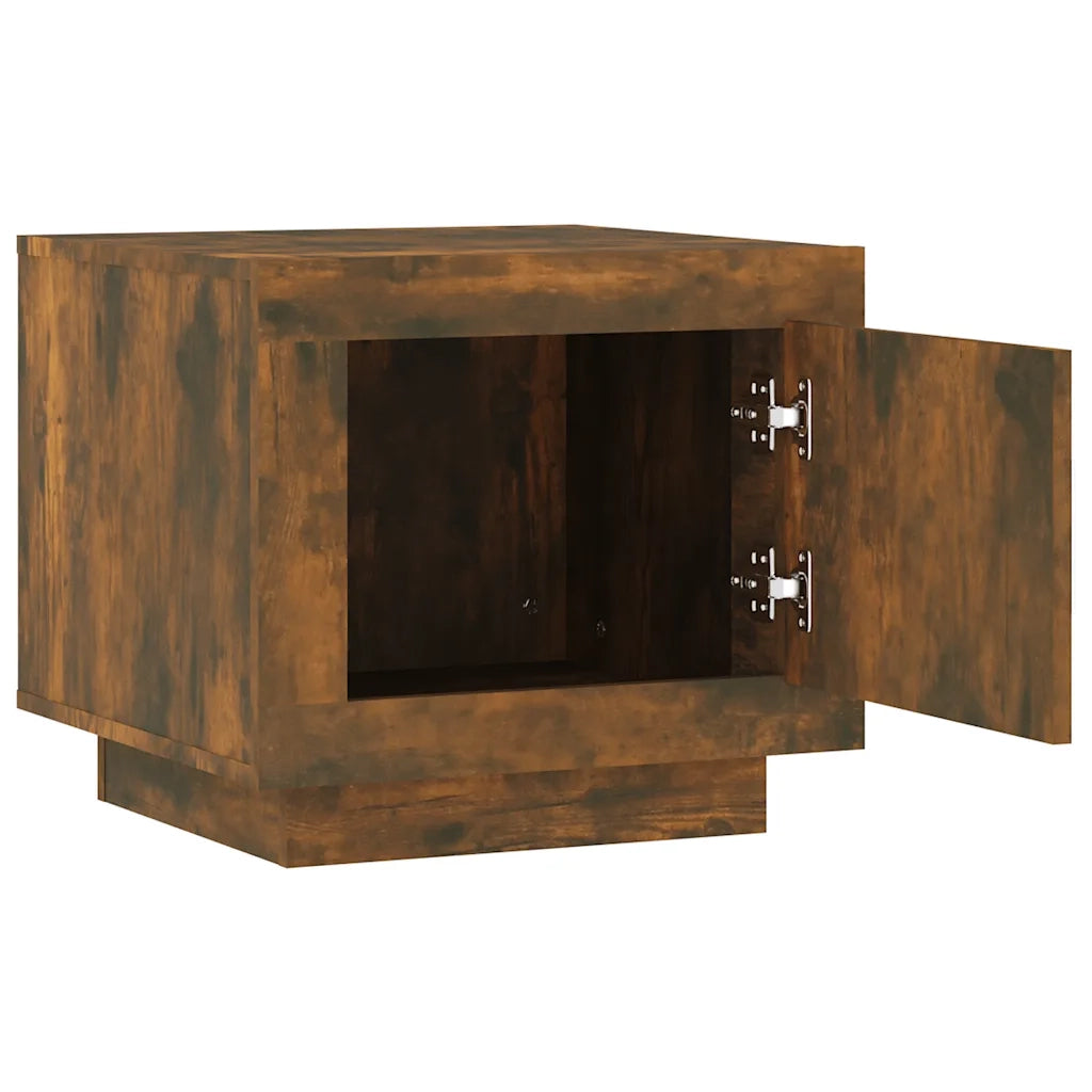 Tavolino da Salotto-Tavolino da soggiorno-Tavolo Rovere Fumo 51x50x45cm in Legno Multistrato