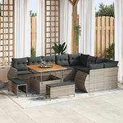 Set Divano da Giardino con cuscino 12 pcs Grigio 3363858