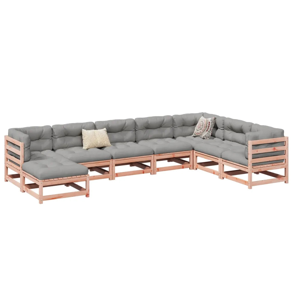 vidaXL Set Divani da Giardino 8 pz in Legno Massello Abete Douglas