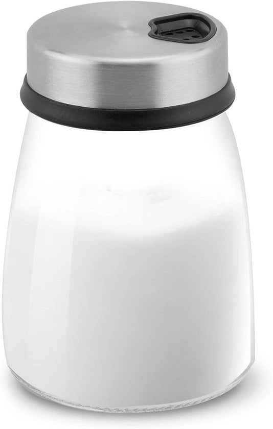 Set di macinatura sale e pepe con fori di distribuzione regolabili e contenitore di sale da 180 ml per la cucina - contenitori di spezie in acciaio inox per tavolo