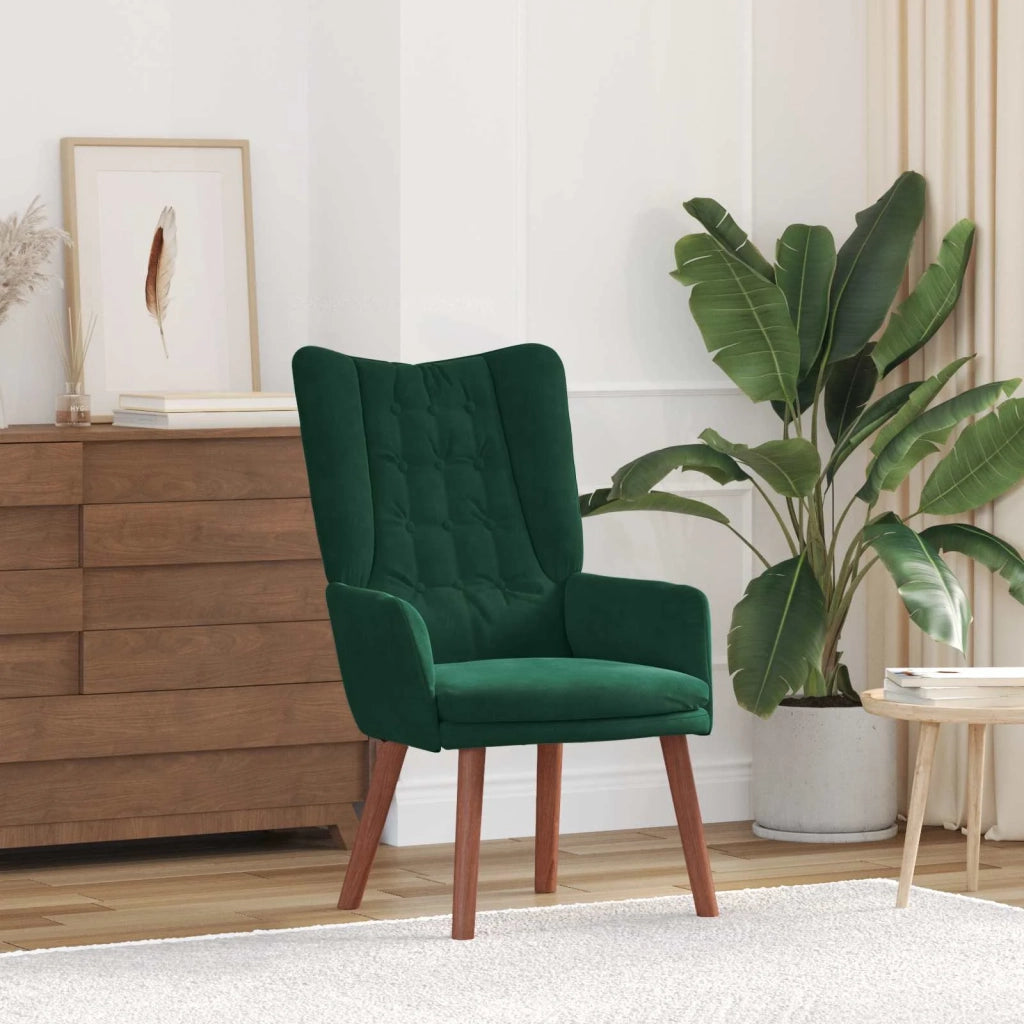 Divano Sedia-Poltrona Verde Scuro 63 x 67 x 94 cm Velluto 675700