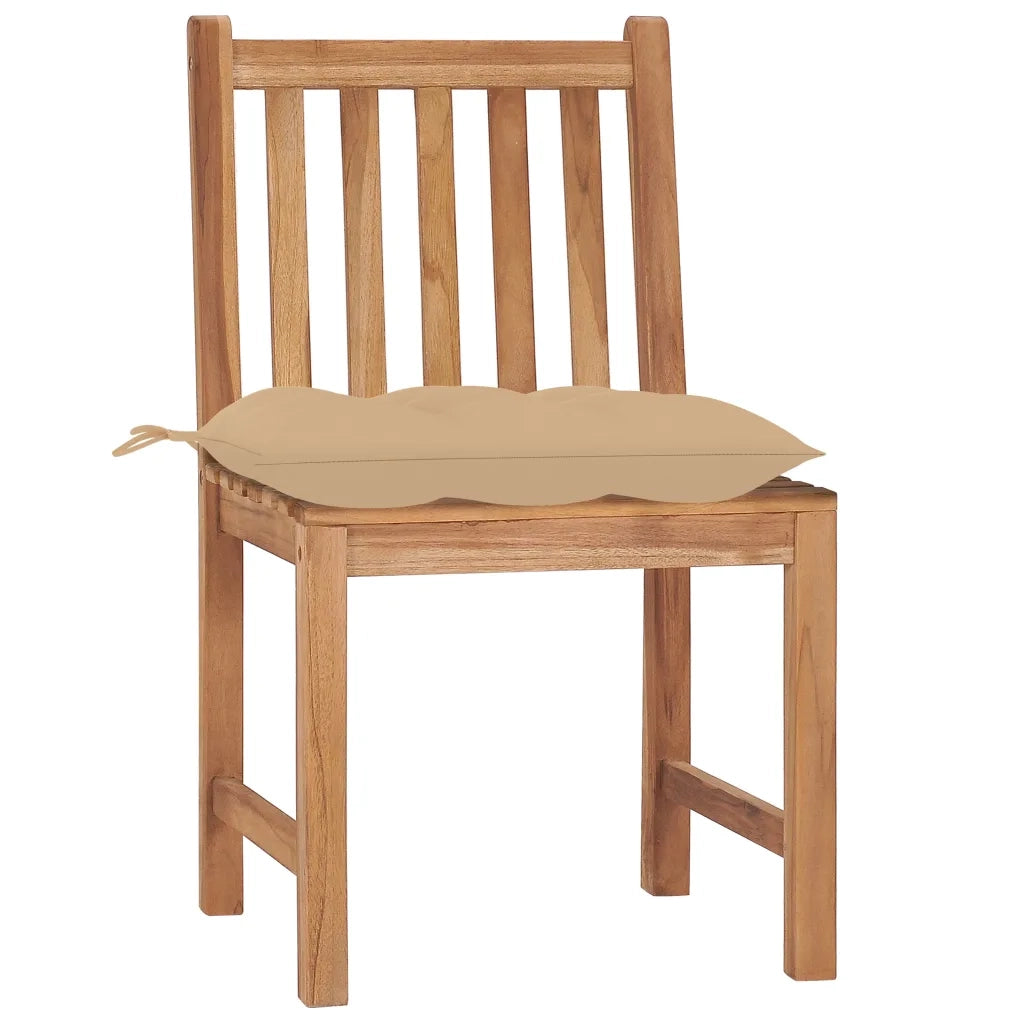 Sedie da Giardino 6 pz con Cuscini in Legno Massello di Teak 3073133