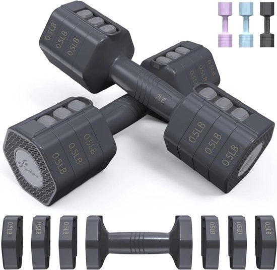 Set di Halter da 2 a 45 kg per allenamento con pesi da bicep e tricep 

Modello: 
- Gewicht: 2-45 kg
- Peso per singolo pezzo: 0,5 kg
- Dimensioni: 33 x 6,5 cm
- Materiale: Acciaio inossidabile
- Capacità di carico: 45 kg
- Numero di pezzi: 2 pezzi